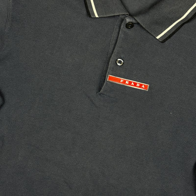 vintage navyblue Prada polo long {S}