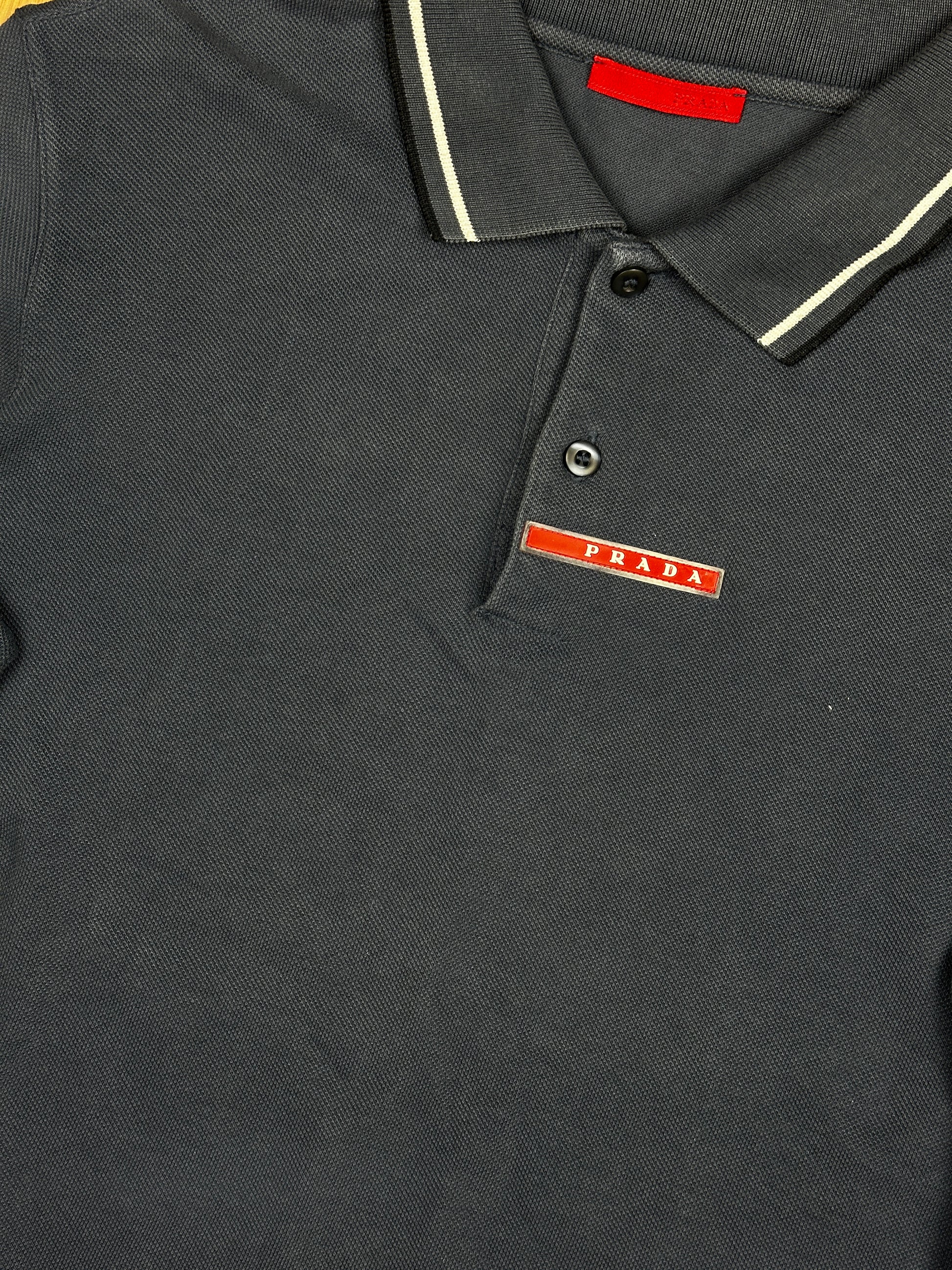 vintage navyblue Prada polo long {S}