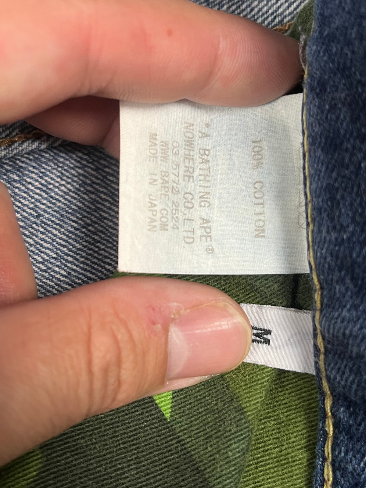 vintage BAPE a bathing ape jeans {M}