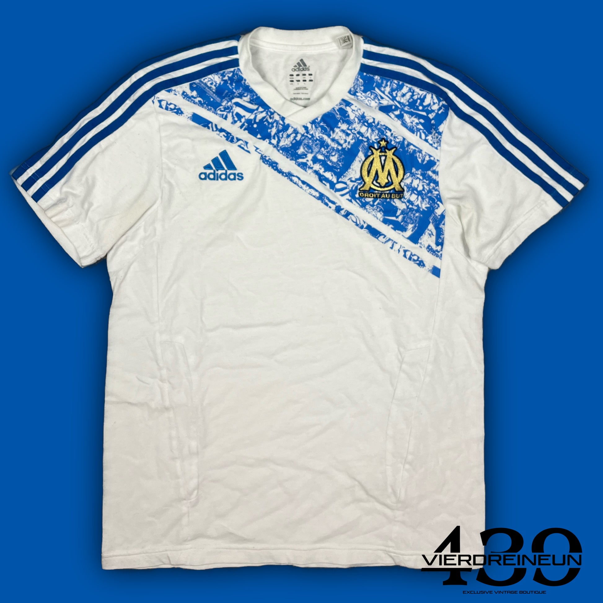 vintage Adidas Olympique Marseille t-shirt {L}