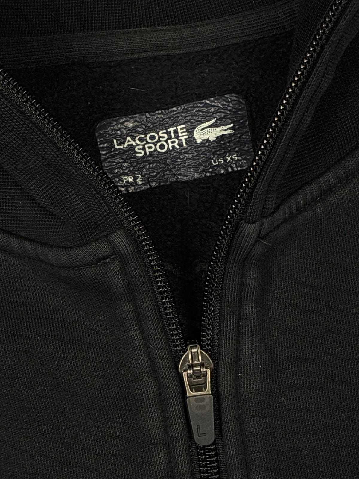 black Lacoste trackjacket {XS}
