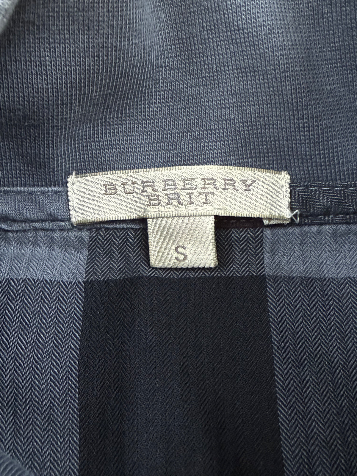 vintage Burberry quarterzip {S}