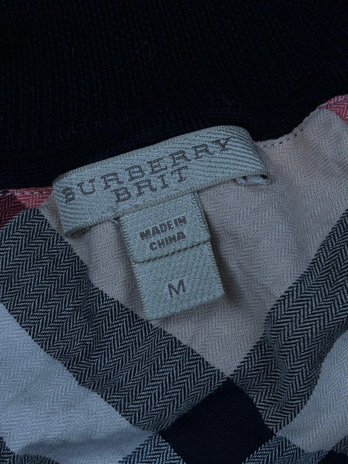 vintage Burberry quarterzip {M}