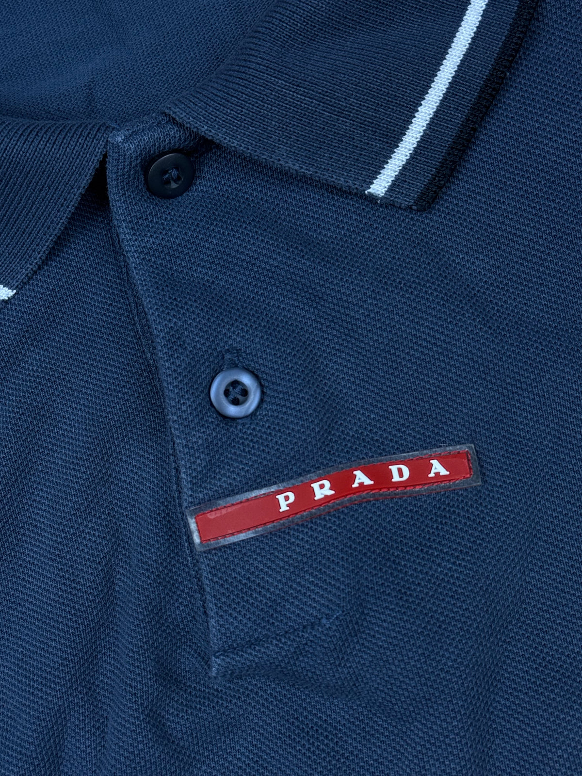 vintage navyblue Prada polo long {M}
