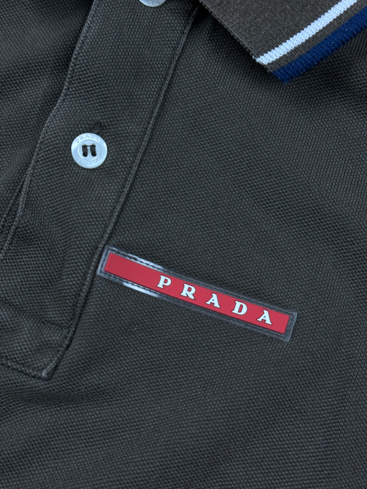 khaki Prada polo