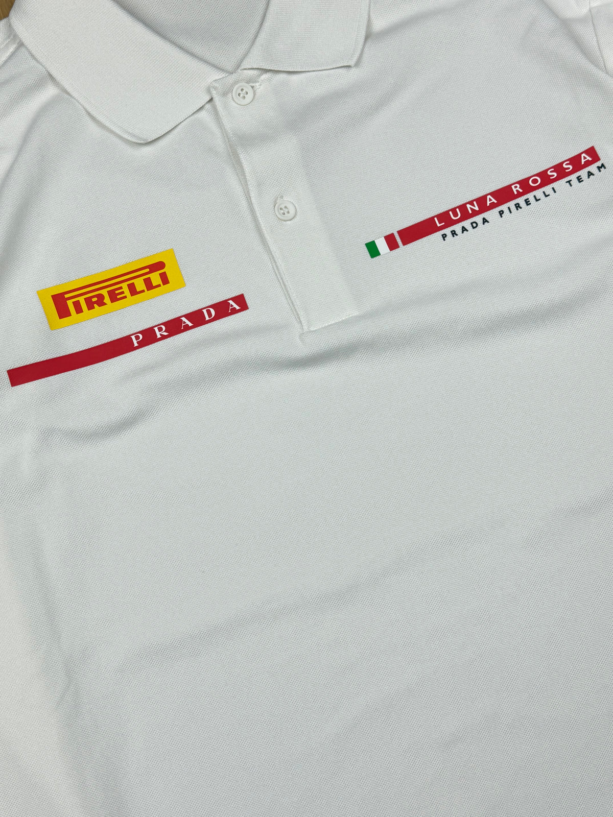 white Prada Luna Rossa polo long