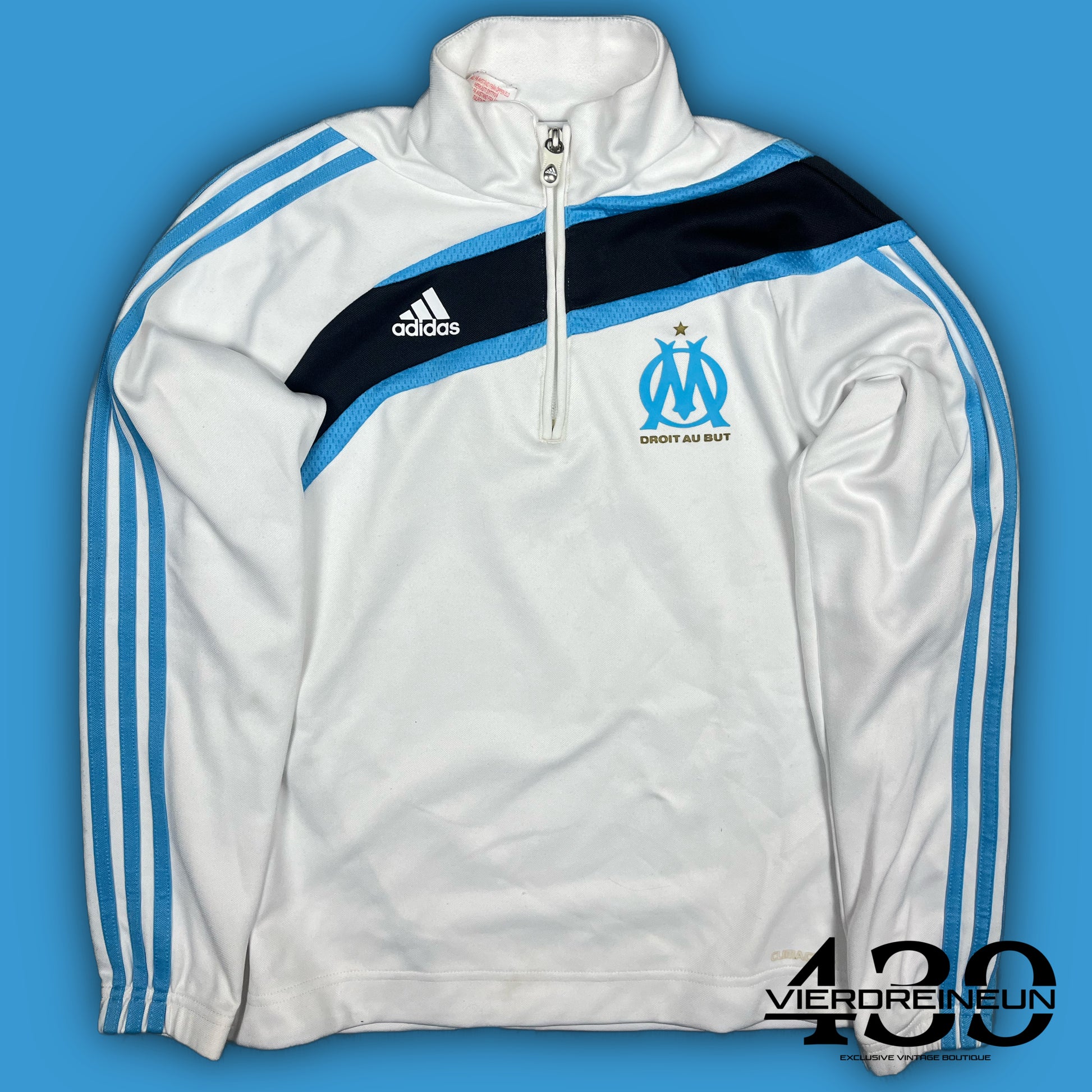 vintage Adidas Olympique Marseille halfzip {XS}