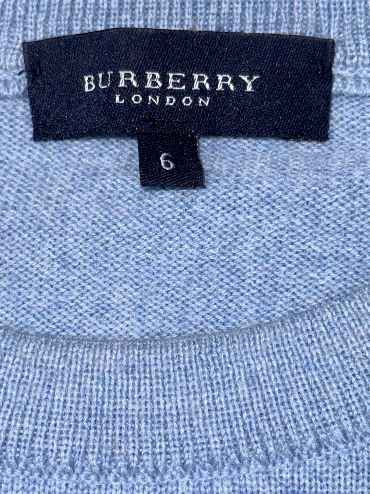 vintage babyblue Burberry knittedsweater {L}