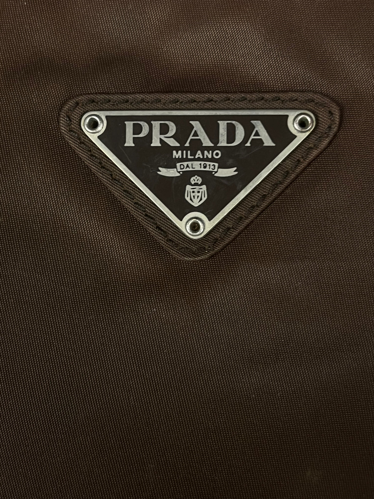 vintage brown Prada shopper