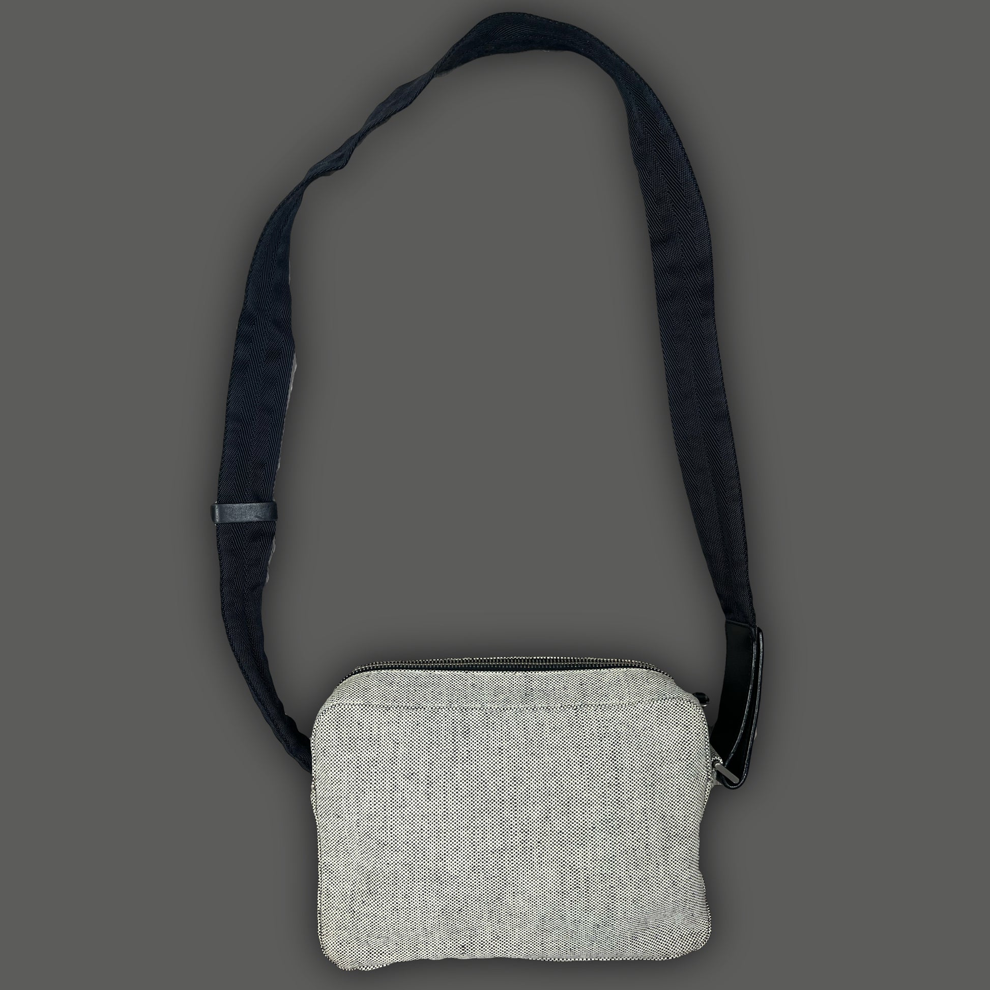 vintage grey Prada slingbag