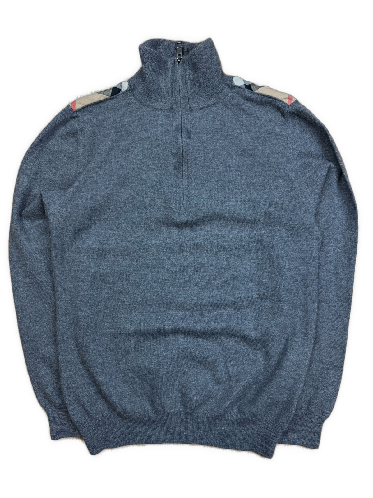 vintage Burberry quarterzip {S}