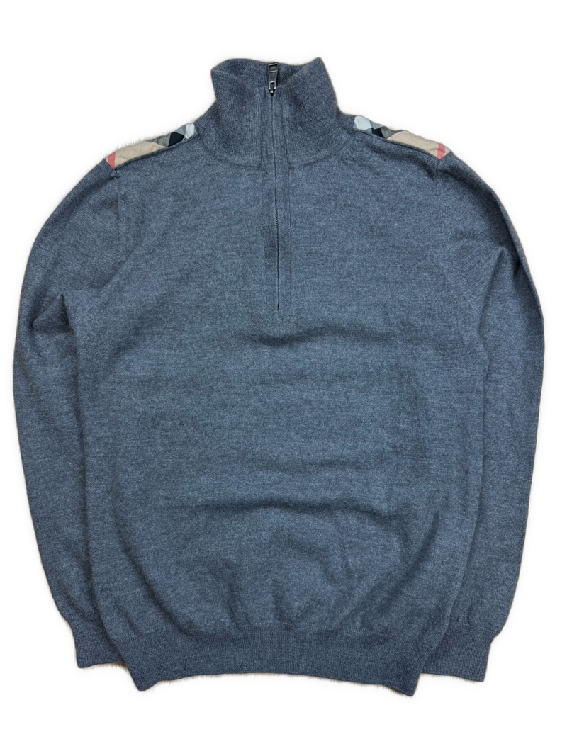vintage Burberry quarterzip {S}
