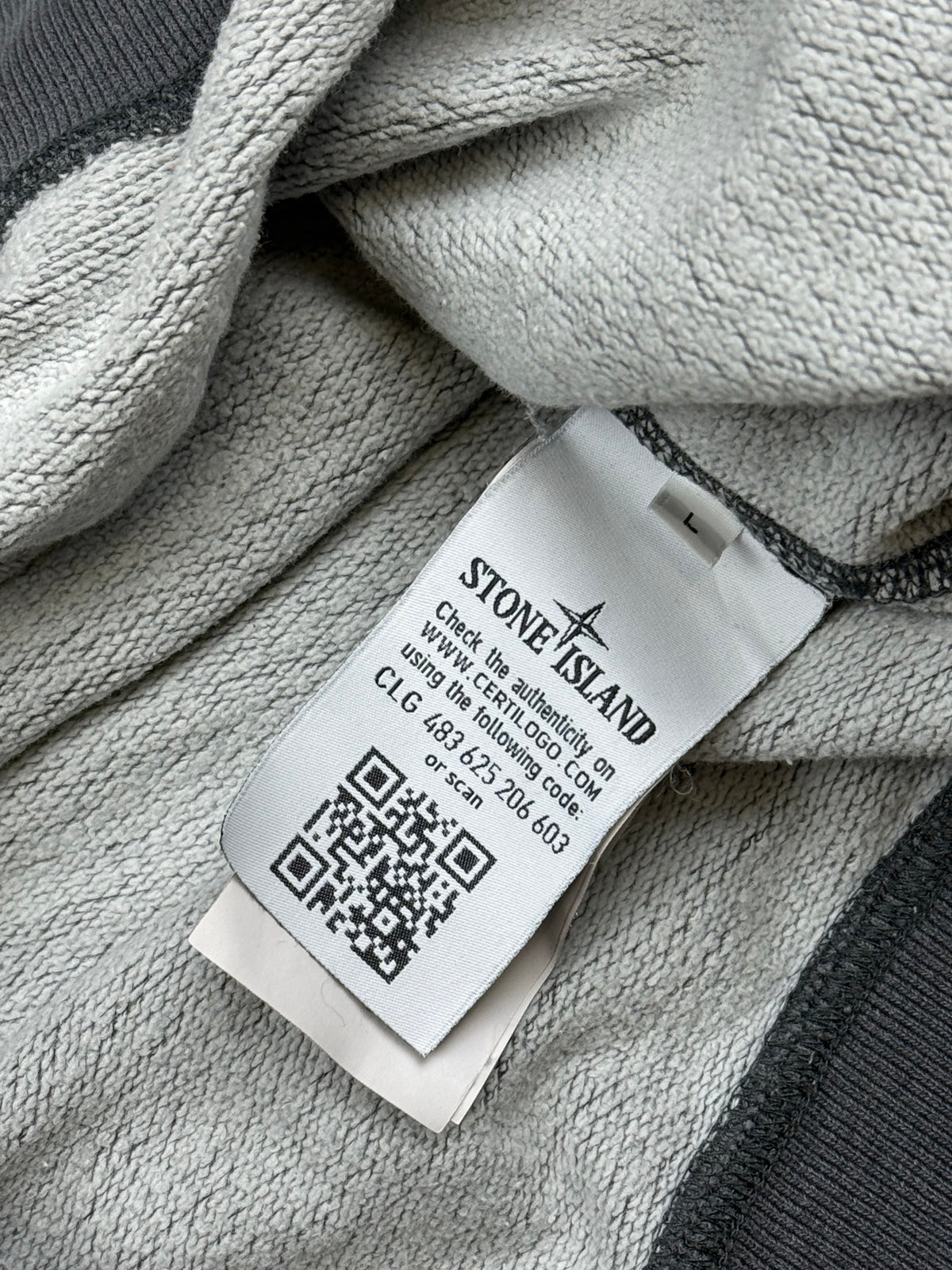 vintage grey Stone Island sweater {L}
