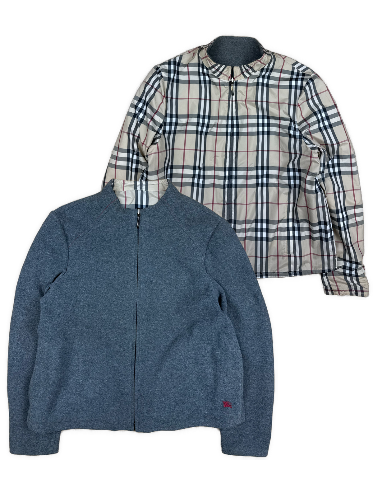 vintage Burberry reversible sweatjacket {S}