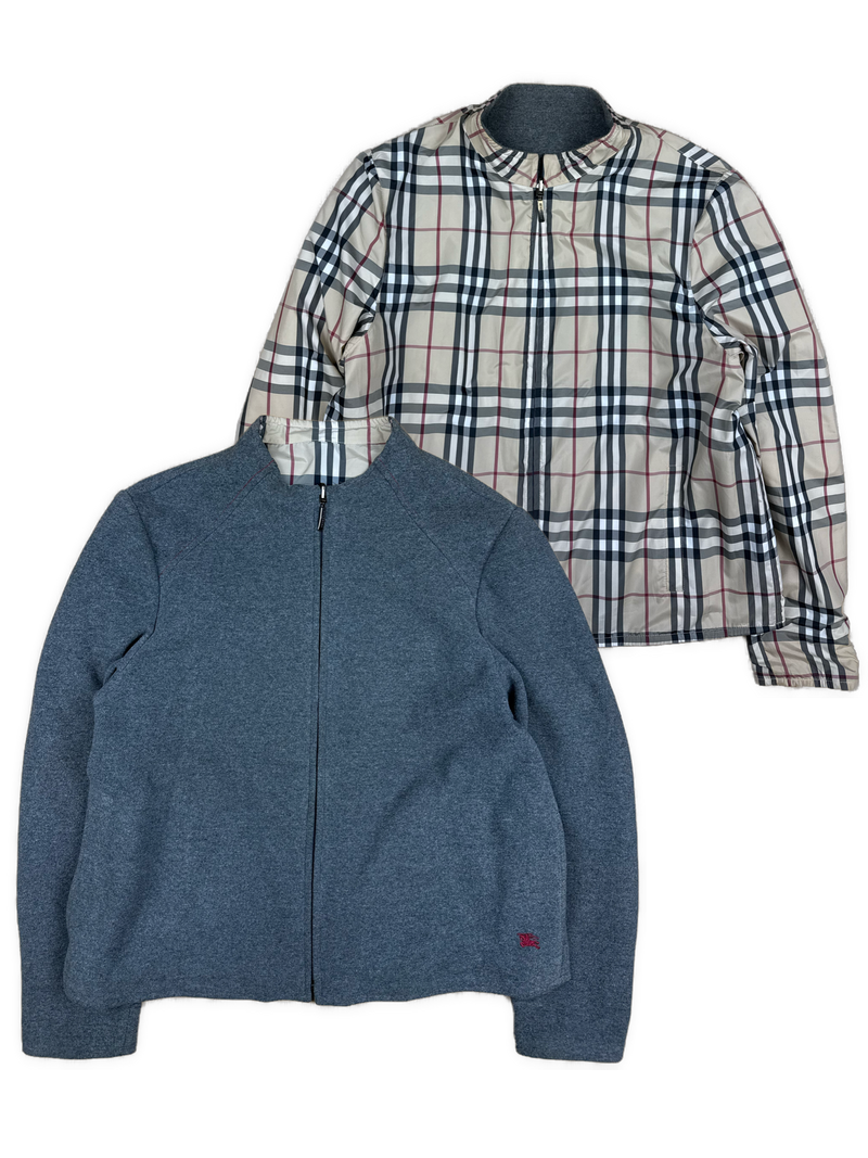 vintage Burberry reversible sweatjacket {S}