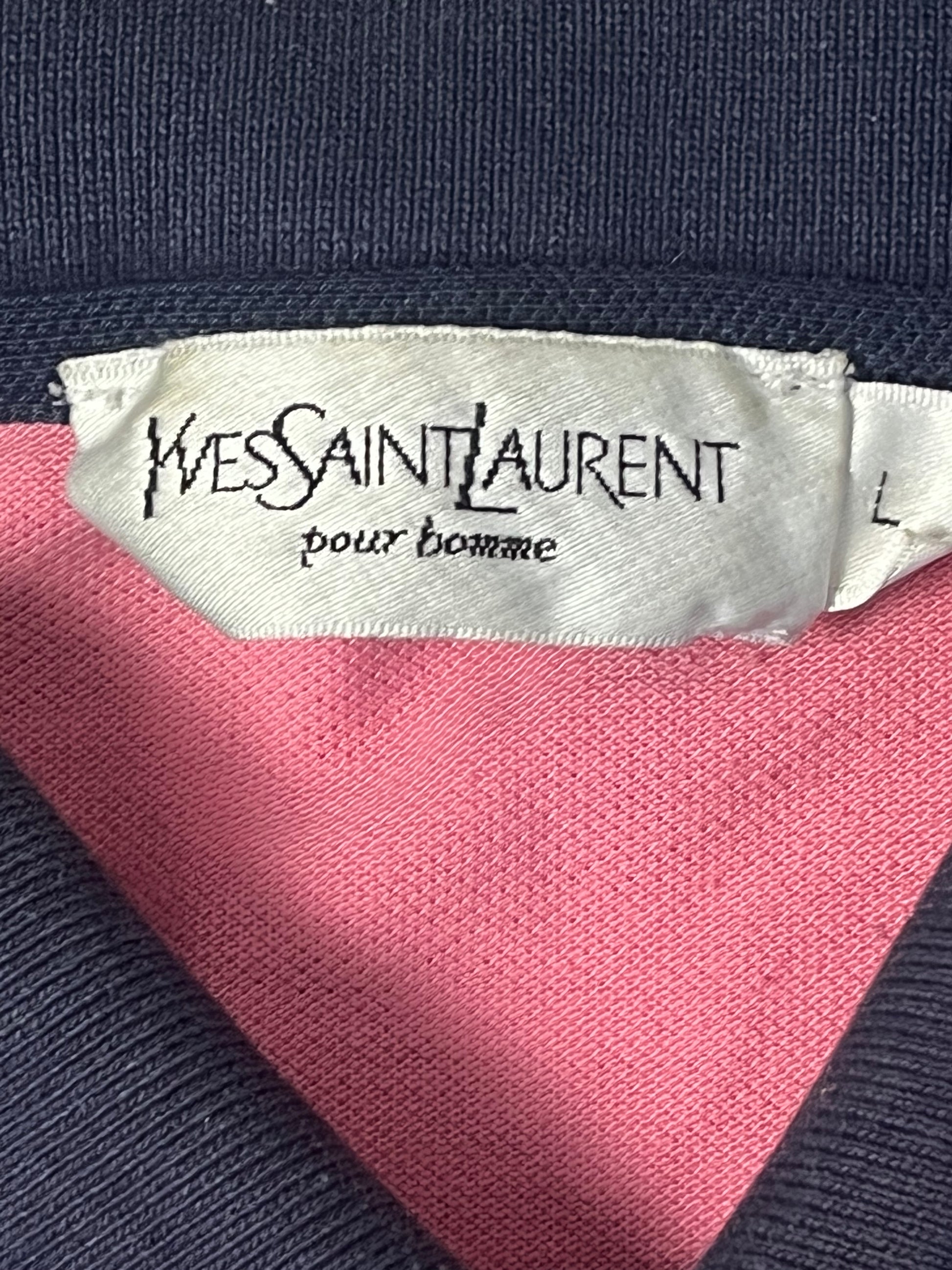 vinatge Yves Saint Laurent spellout polo {L}