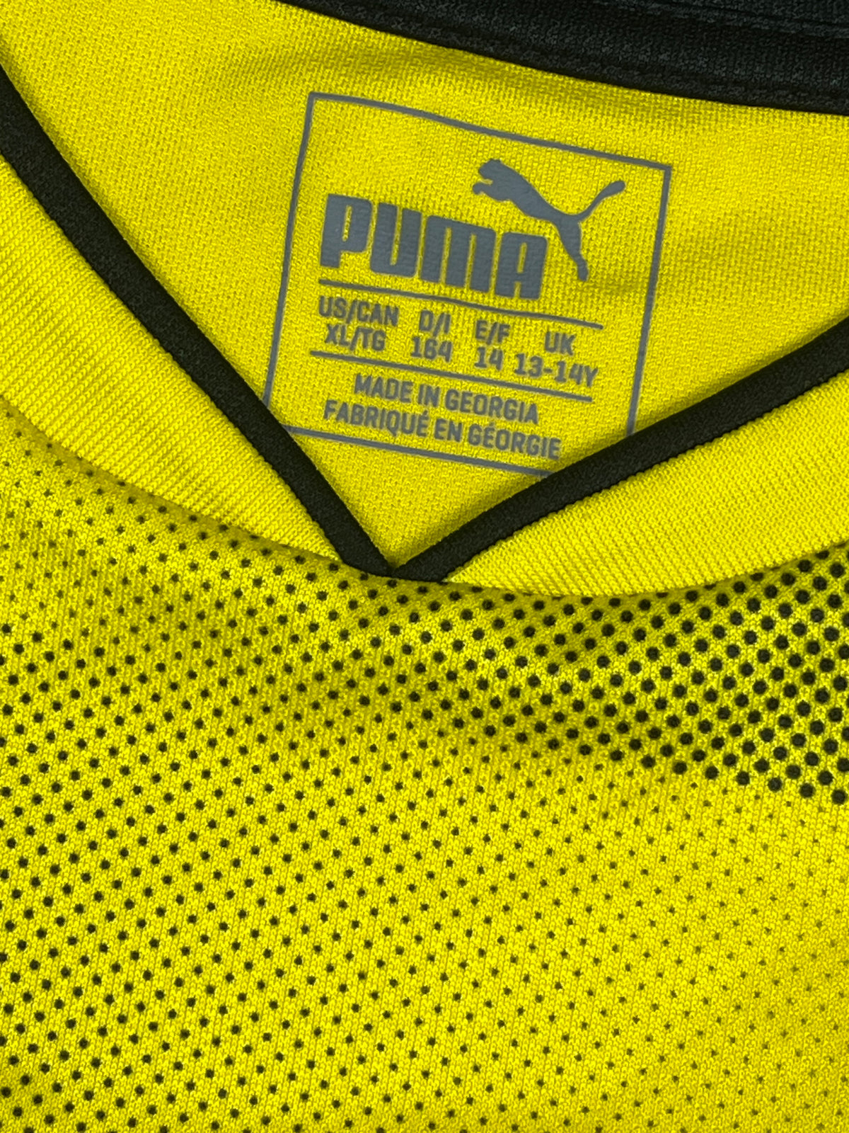 yellow Puma Borusia Dortmund DEMBELE7 2017-2018 home jersey {S}