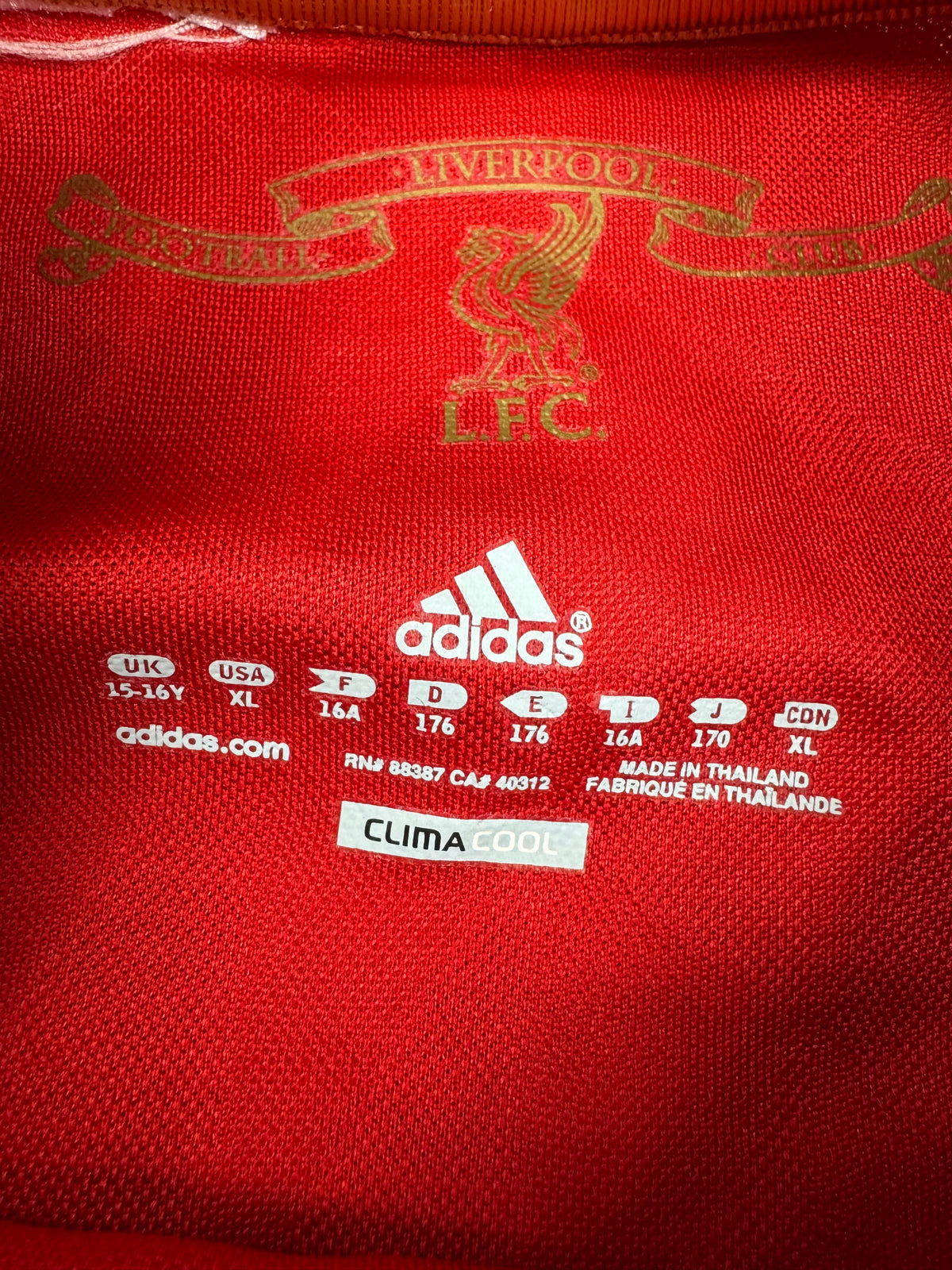 vintage Adidas Fc Liverpool home jersey {S}