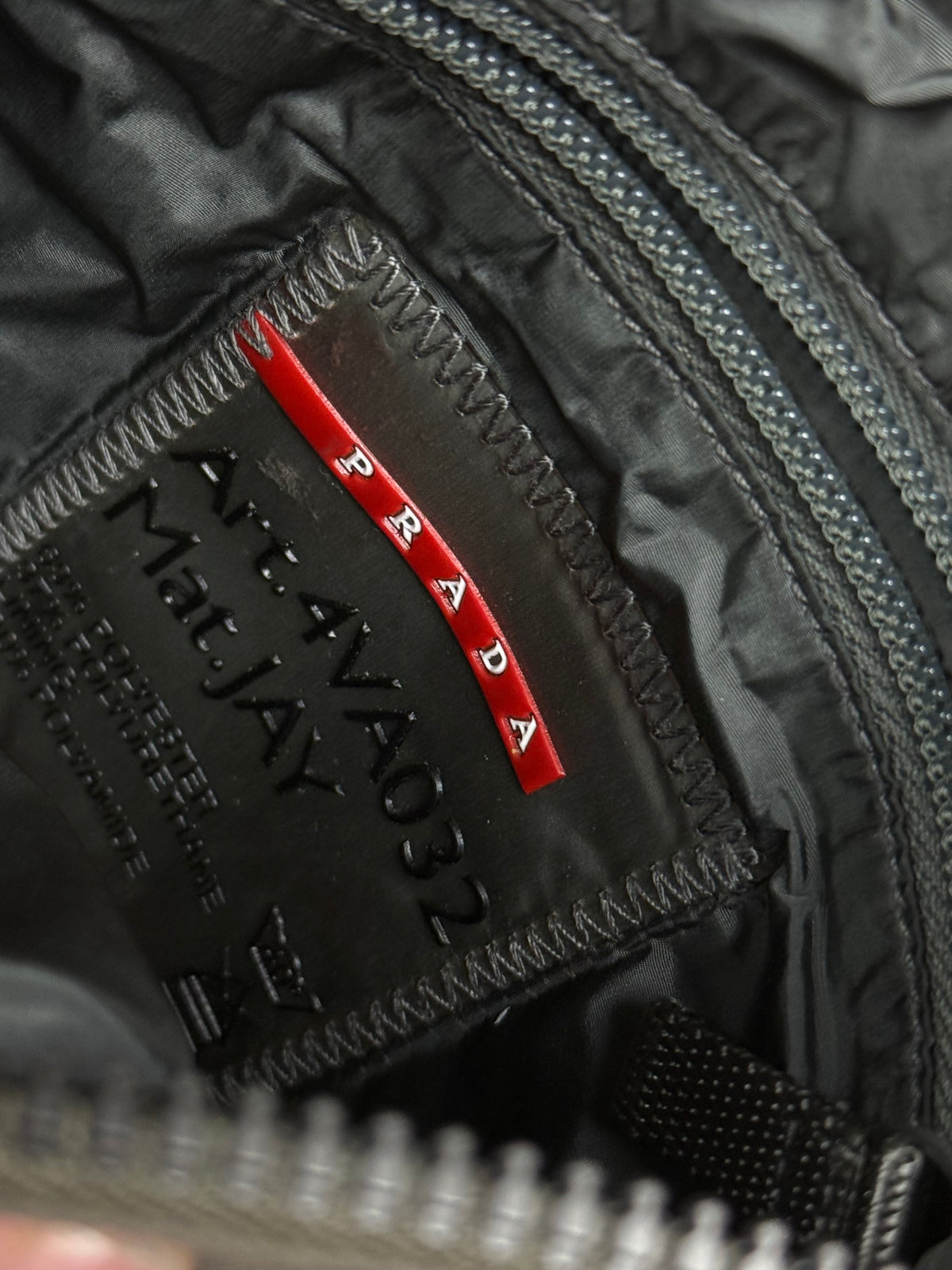vintage grey Prada slingbag