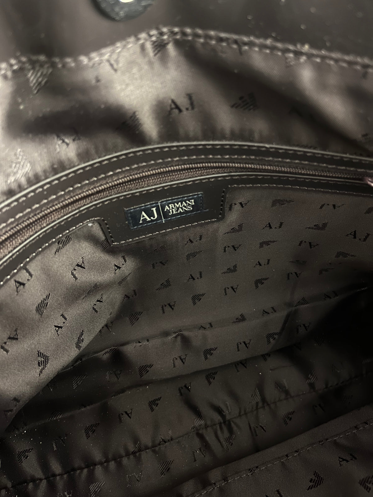 brown vintage Armani Jeans shopper