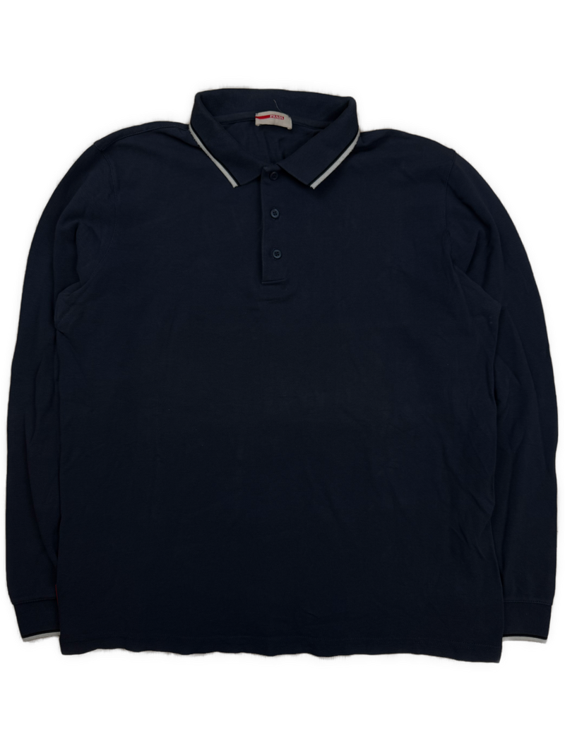 vintage navyblue Prada polo long {L}