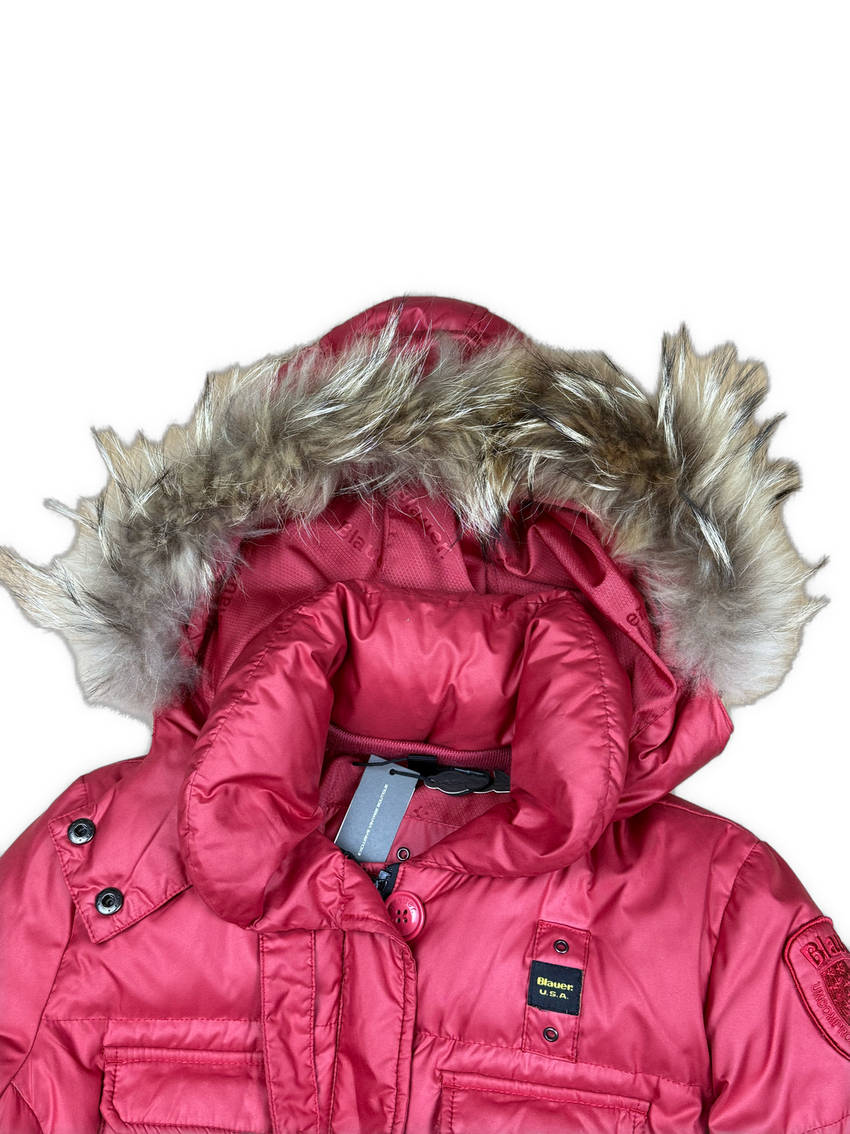 vintage Blauer winterjacket (real fur) {S}