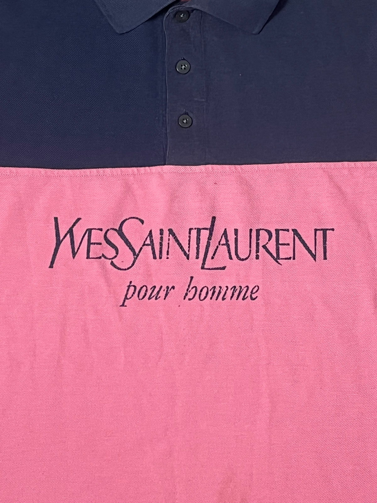 vinatge Yves Saint Laurent spellout polo {L}