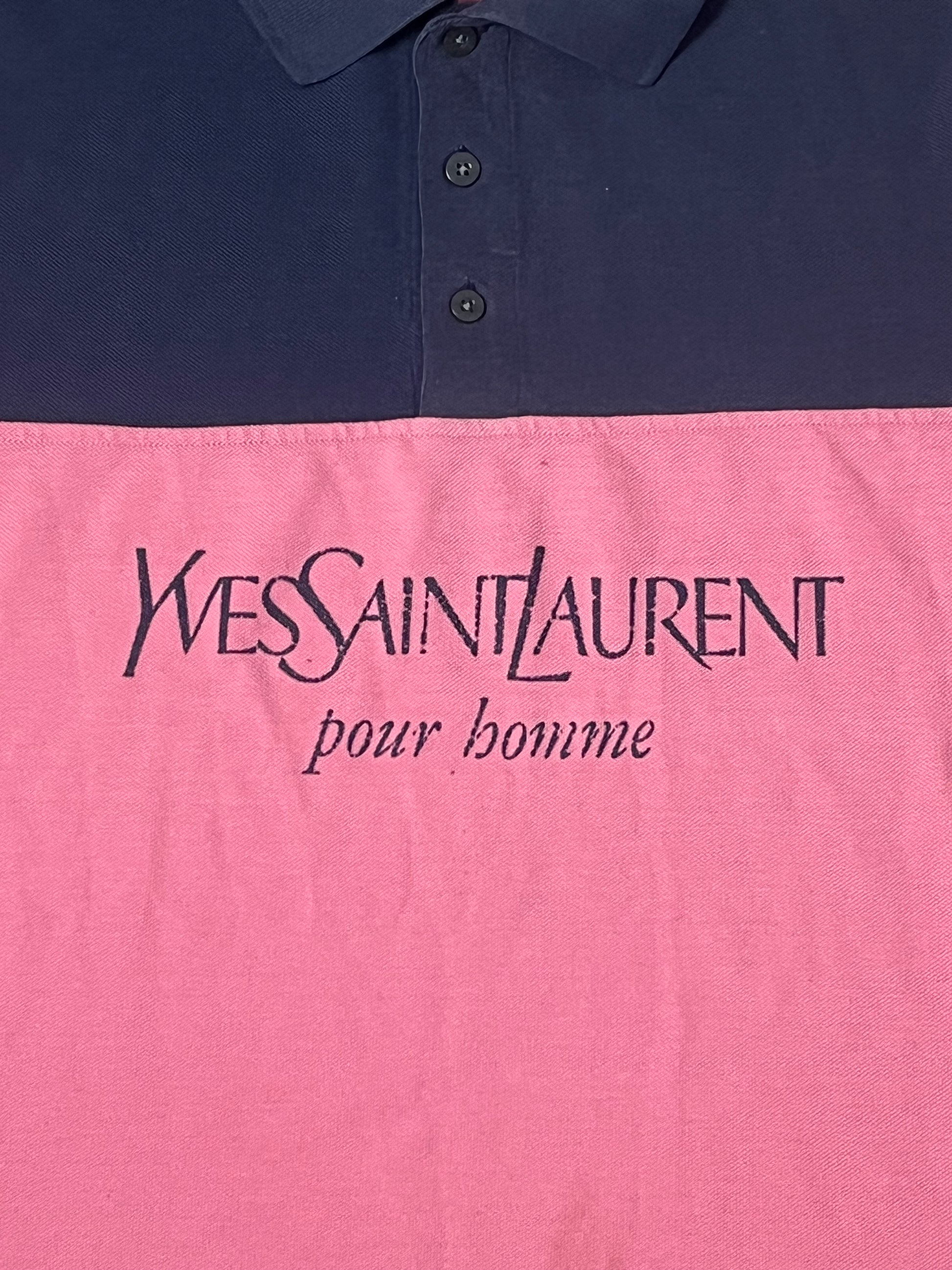 vinatge Yves Saint Laurent spellout polo {L}