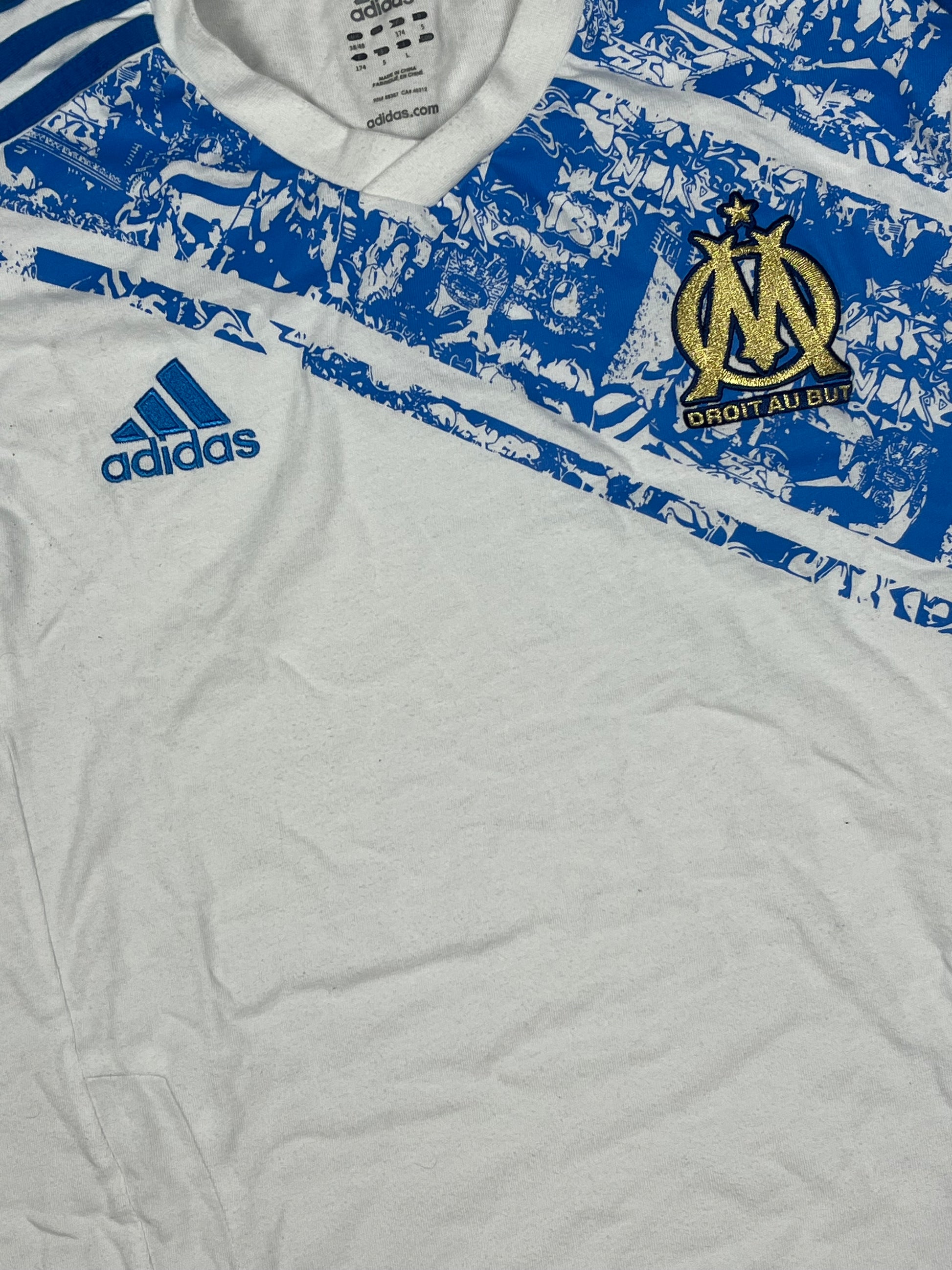 vintage Adidas Olympique Marseille t-shirt {L}