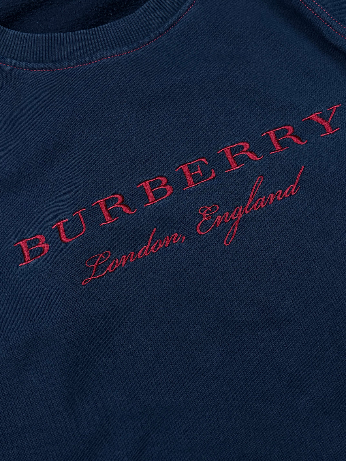 vintage navyblue Burberry sweater {L}