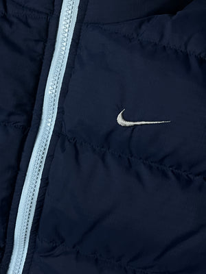 vintage babyblue/navyblue reversible Nike vest {S}