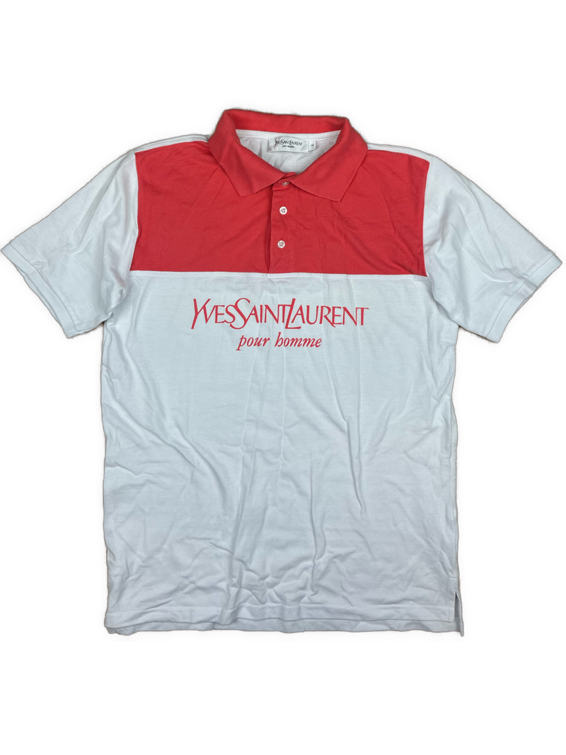 vintage YSL Yves Saint Laurent spellout polo {M}