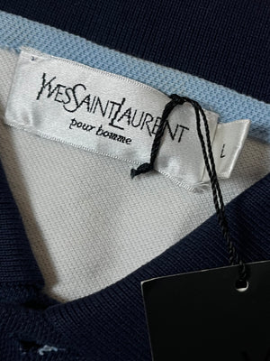 vintage Yves Saint Laurent spellout polo DSWT {L}