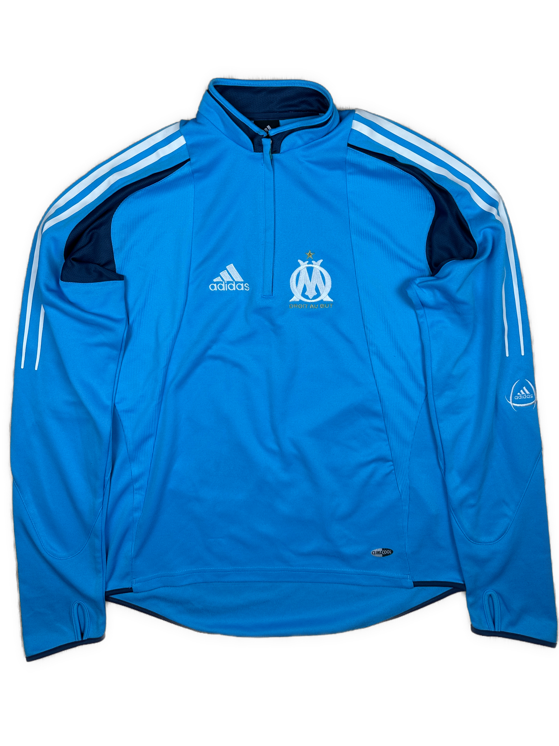 vintage Adidas Olympique Marseille quarterzip {L}