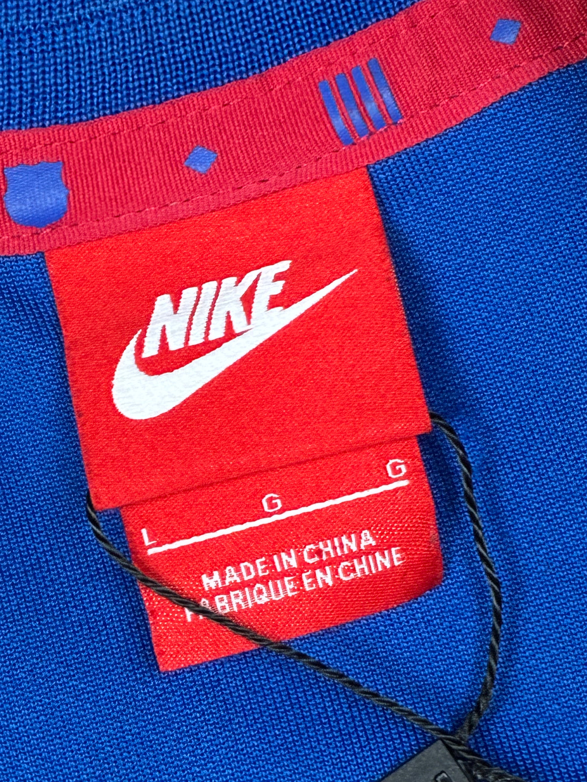 navyblue Nike Fc Barcelona trackjacket {L}