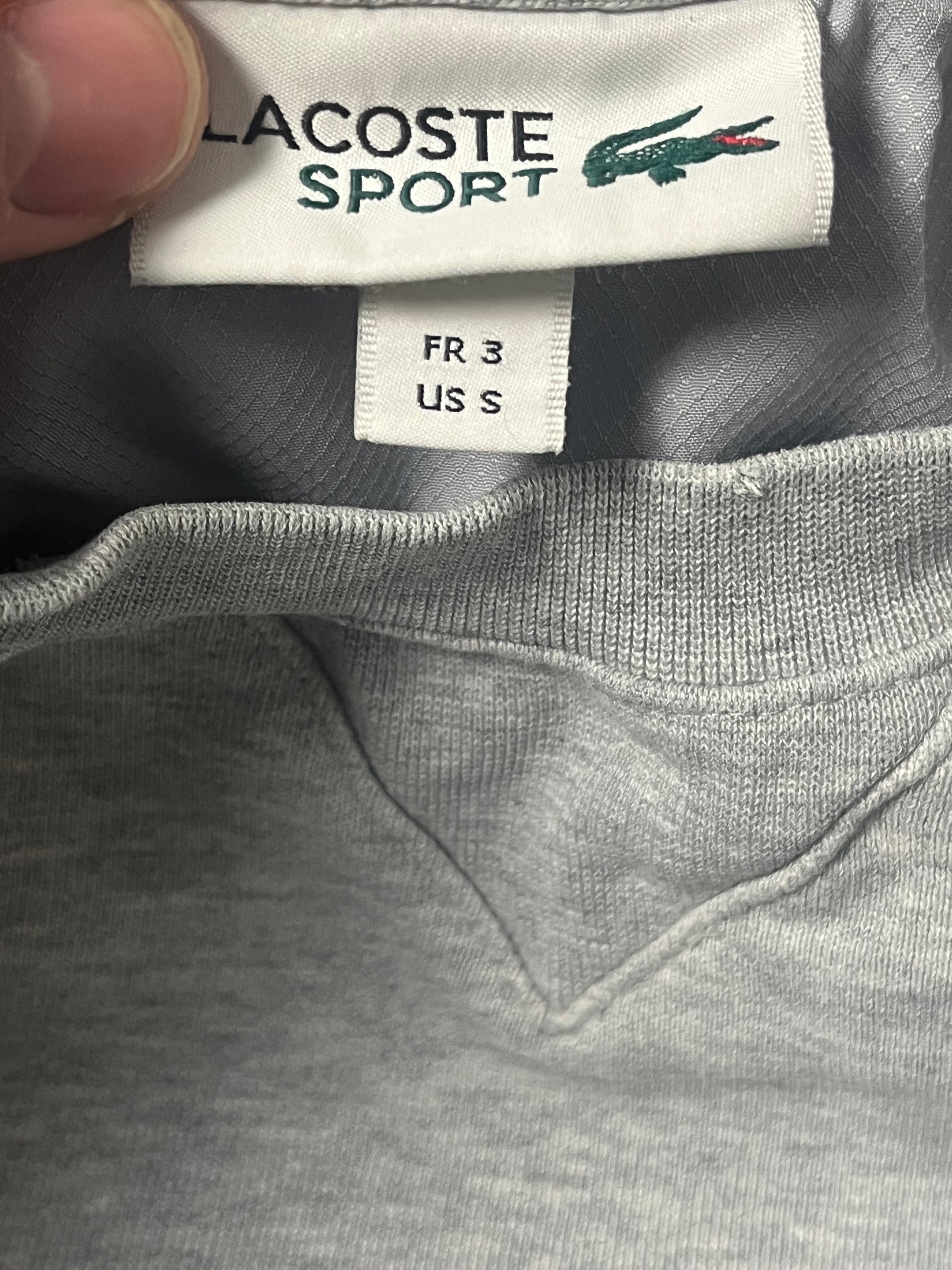 grey Lacoste sweater {S}