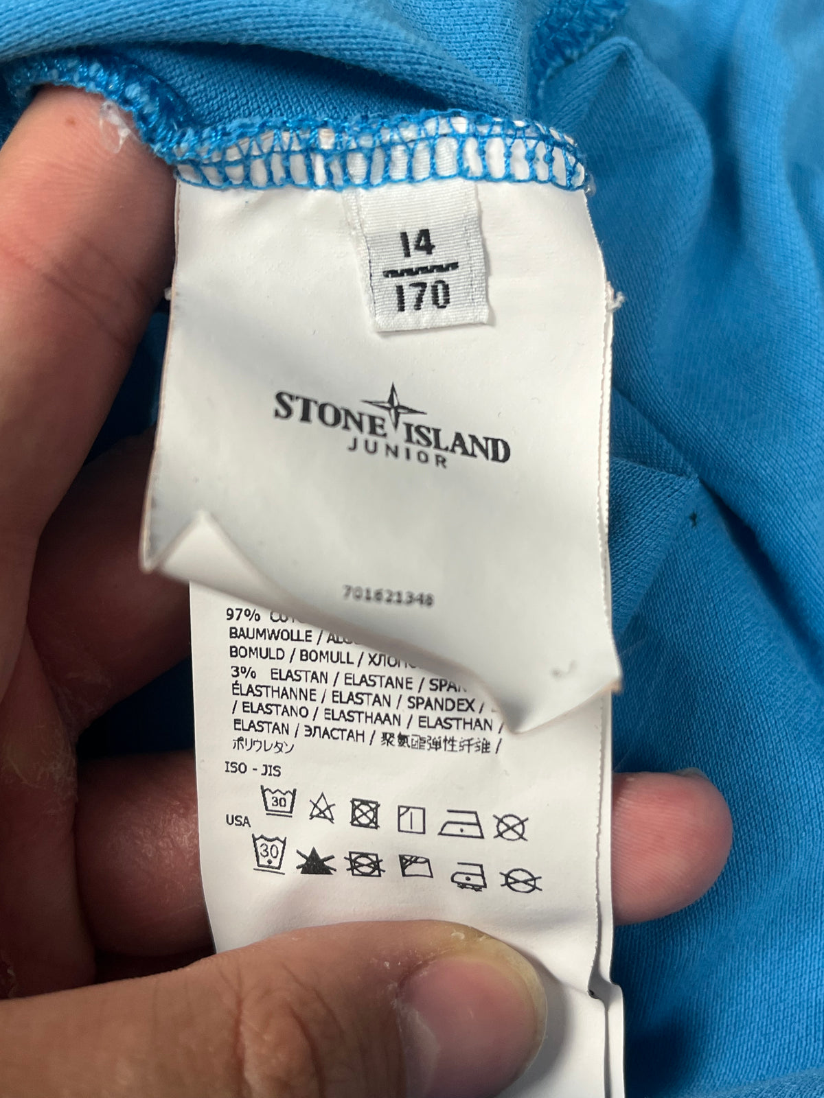 vintage babyblue Stone Island polo {S}