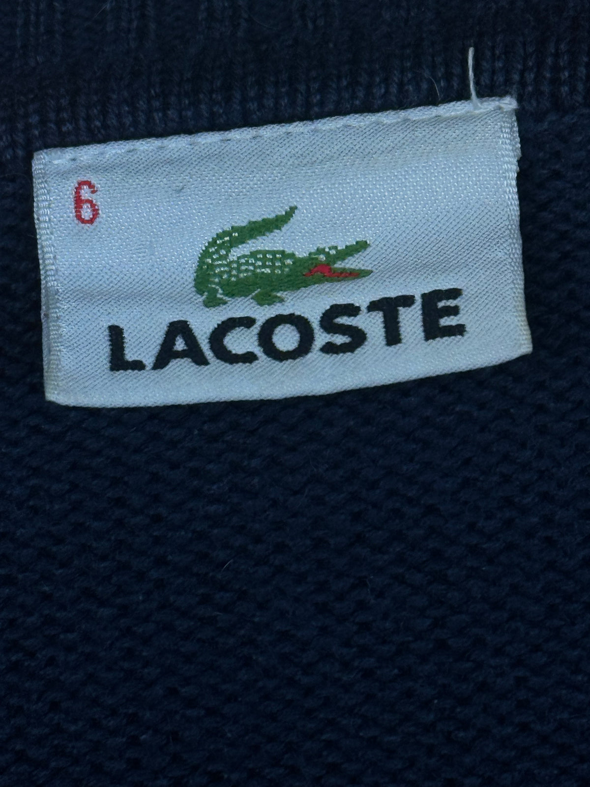 vintage navyblue Lacoste knittedsweater {L}