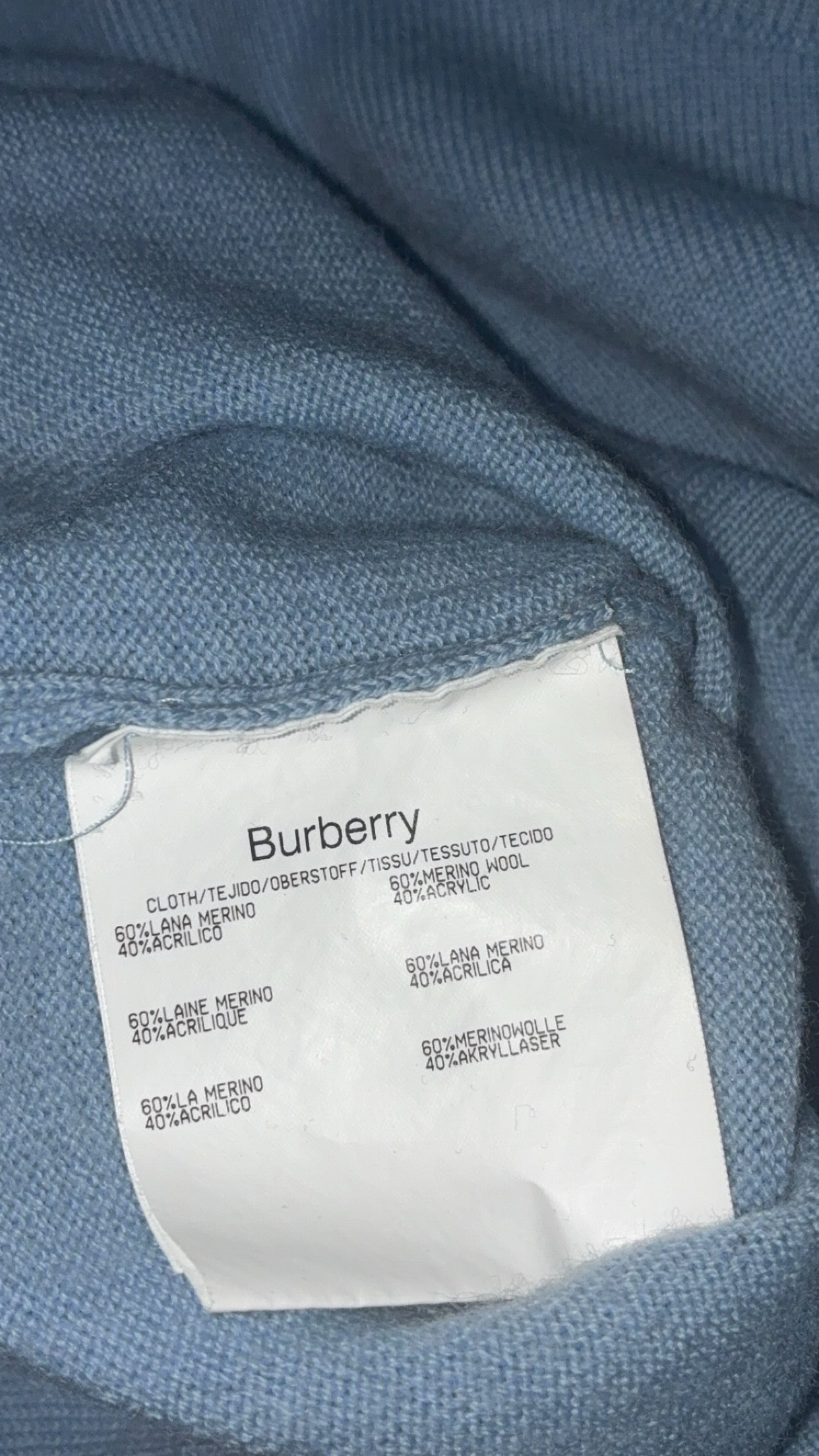vintage babyblue Burberry knittedsweater {M}