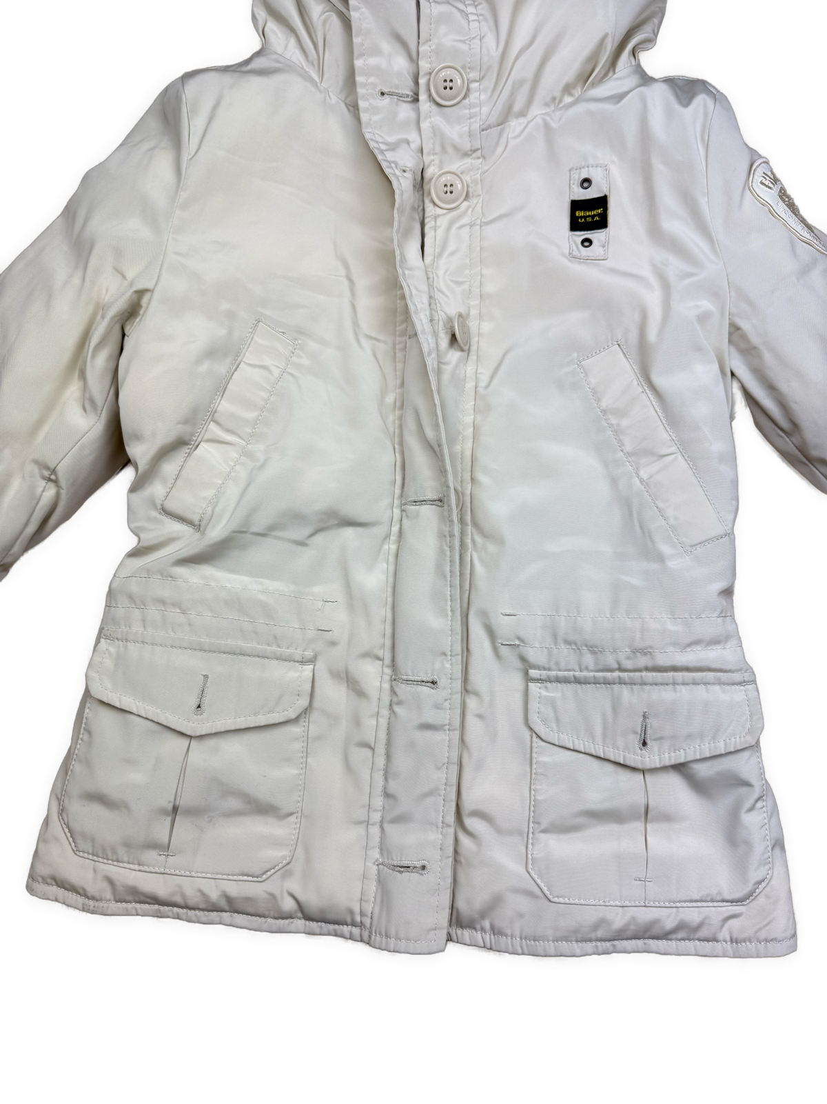 vintage Blauer winterjacket (real fur) {S}