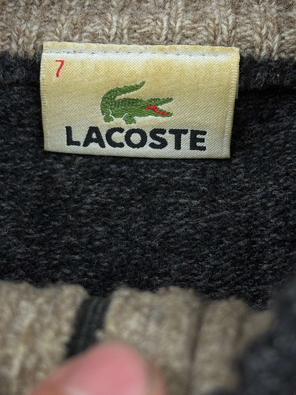 vintage Lacoste quarterzip {S}