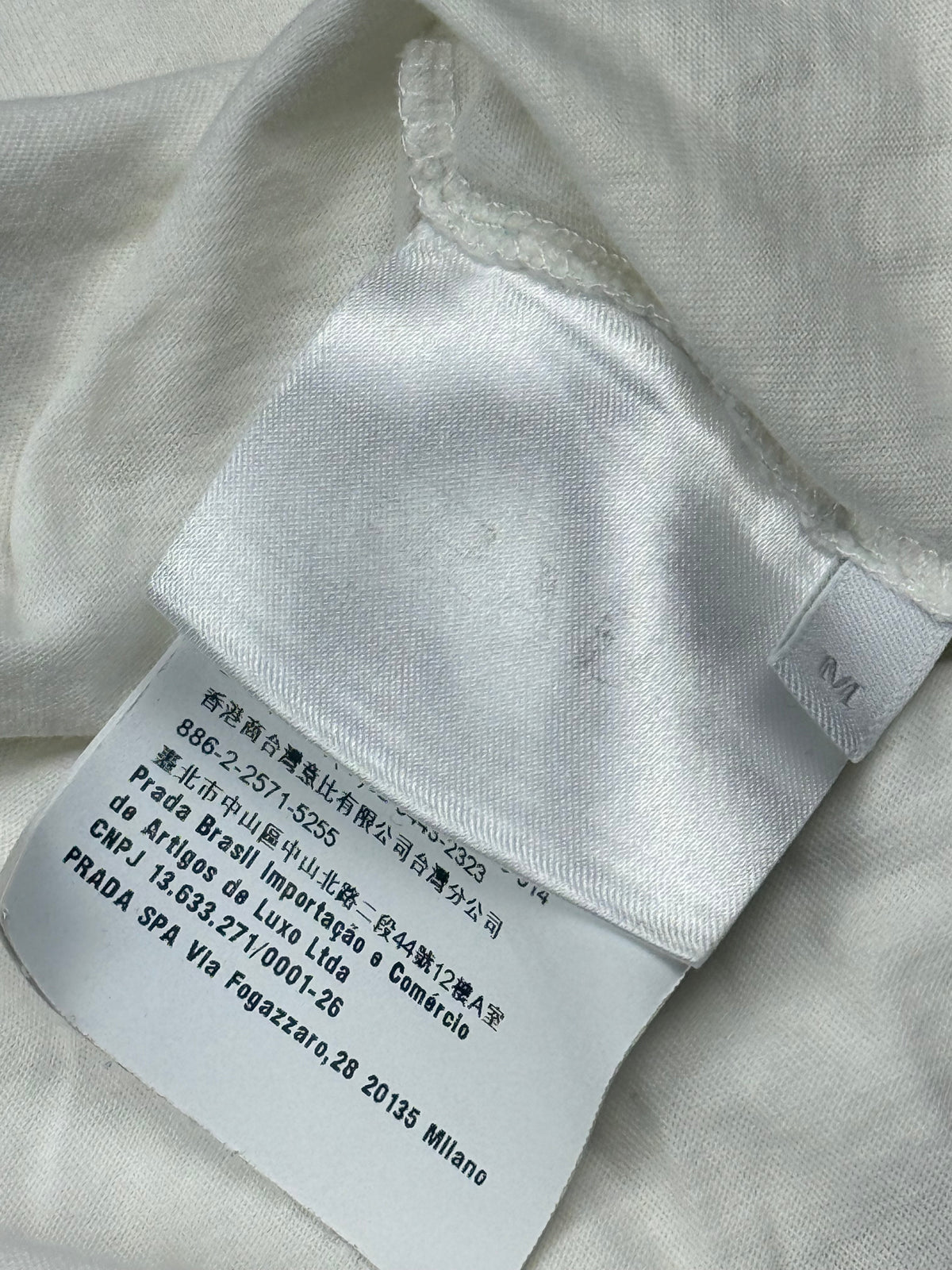 white Prada t-shirt
