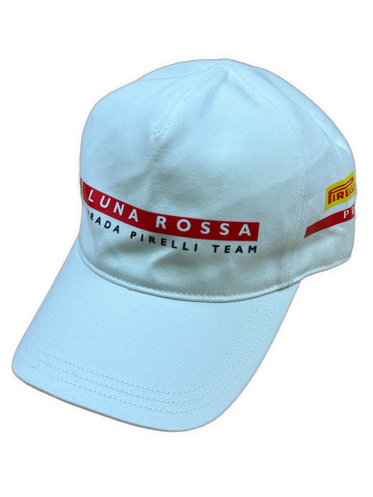 white Prada Luna Rossa cap