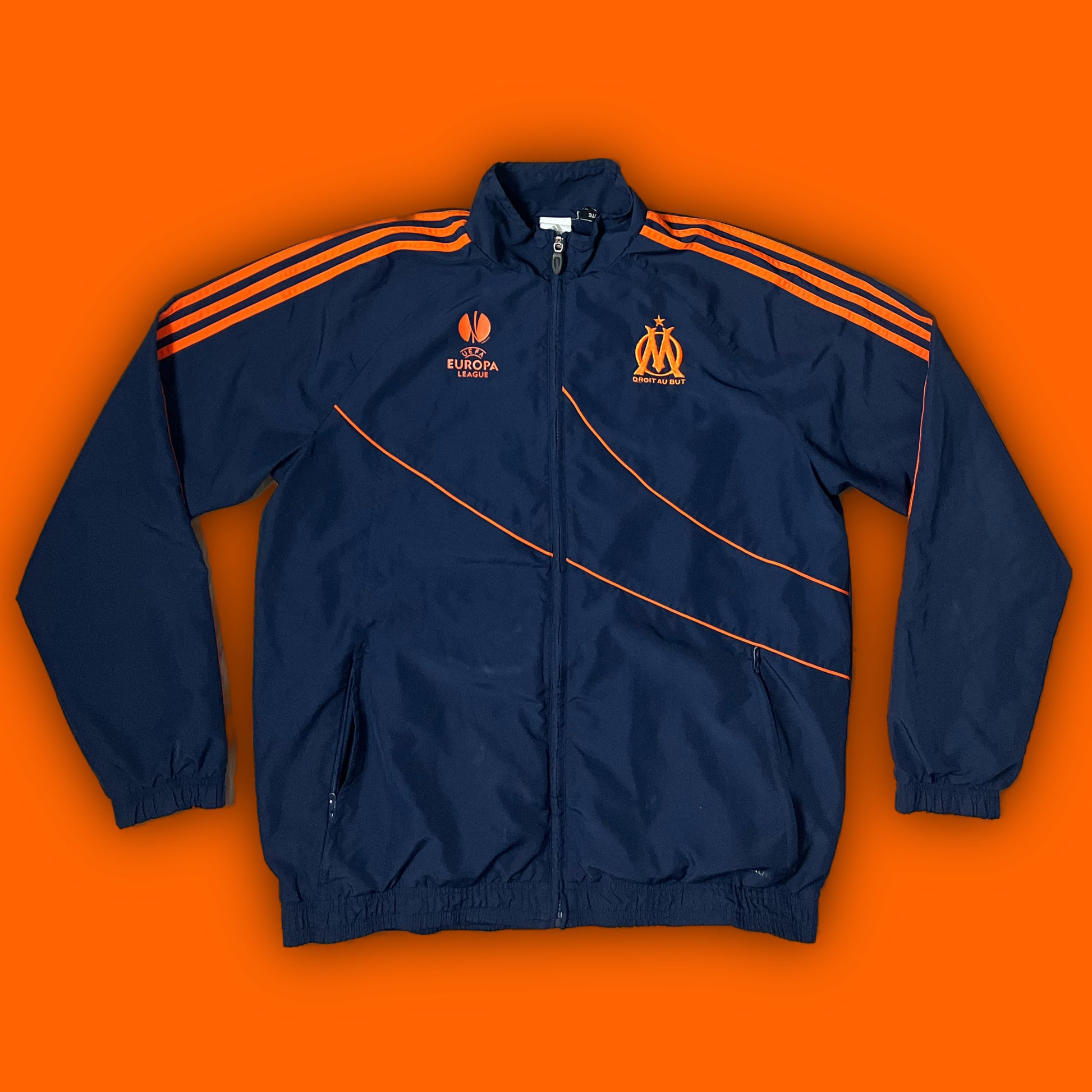 vintage Adidas Olympique Marseille windbreaker {L}