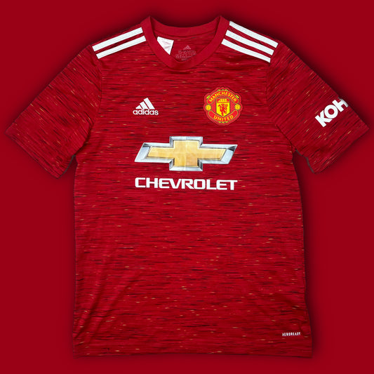 red Adidas Manchester United 2020-2021 home jersey {S}