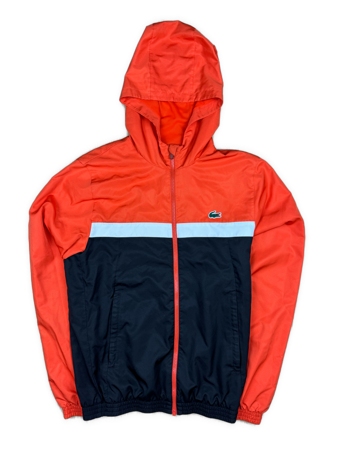 orange Lacoste windbreaker {S}