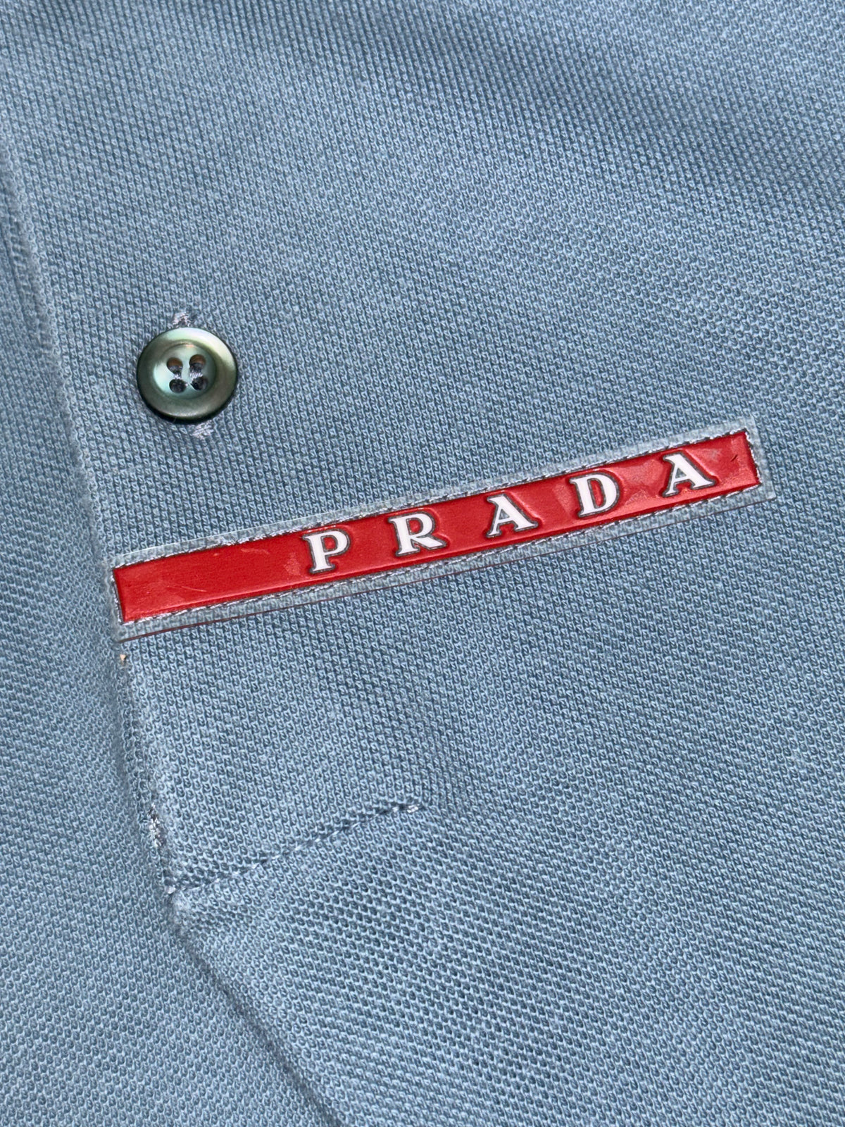 vintage babyblue Prada polo {XL}