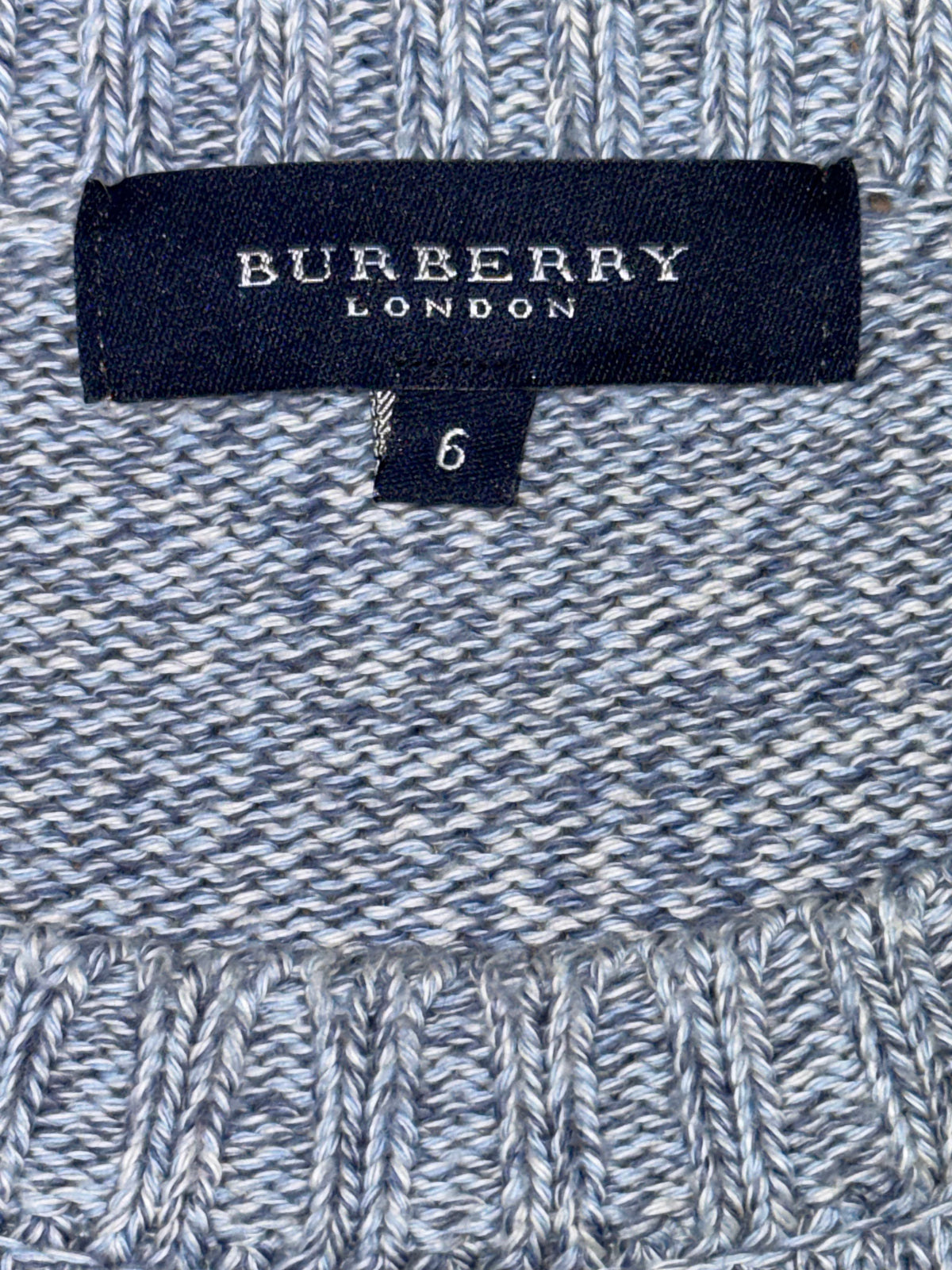 vintage babyblue Burberry knittedsweater {L}
