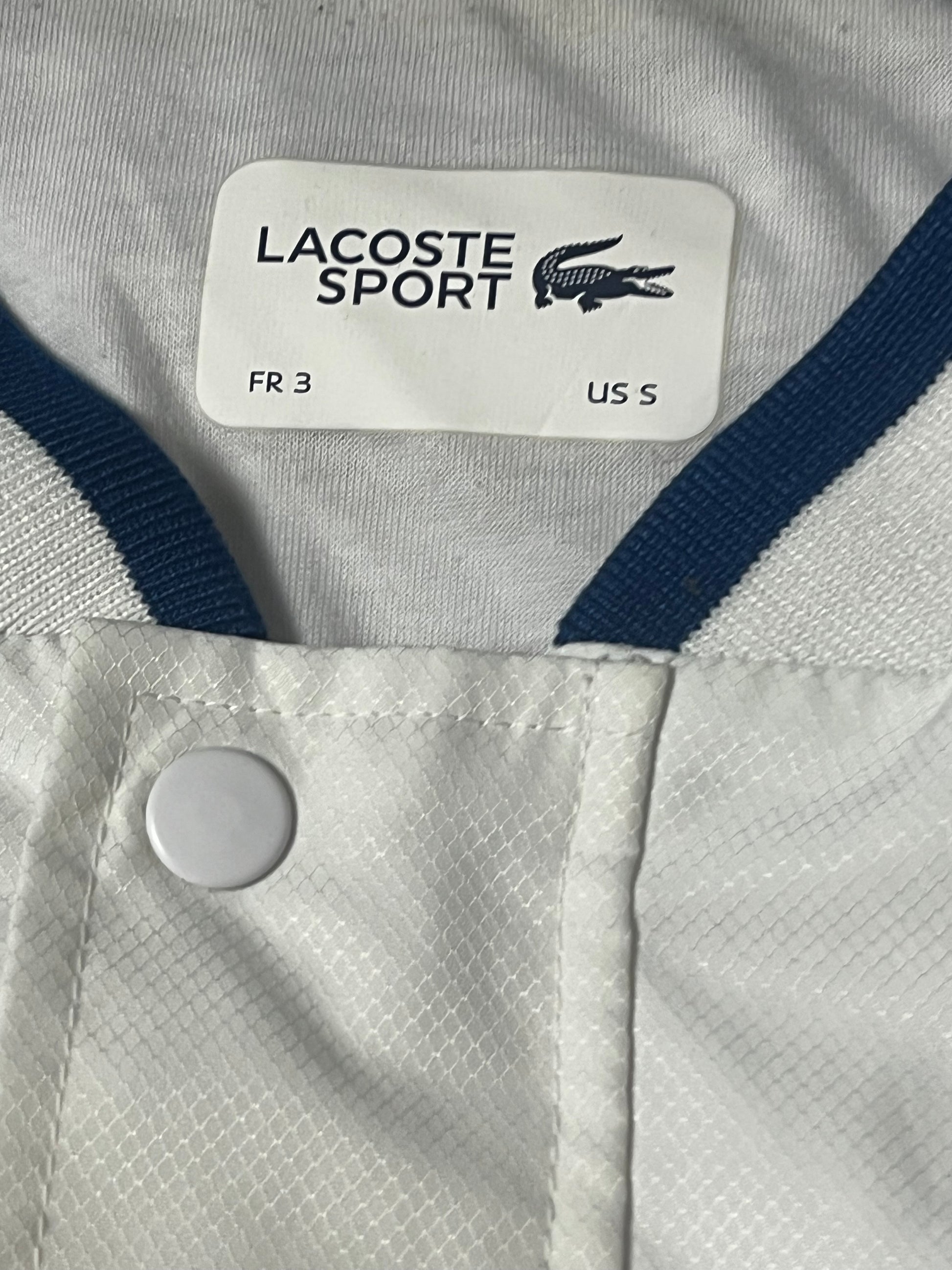 white Lacoste windbreaker {M}