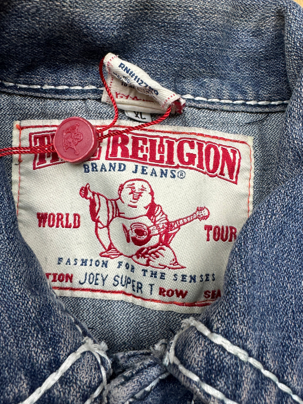 vintage True Religion jeansvest {M}
